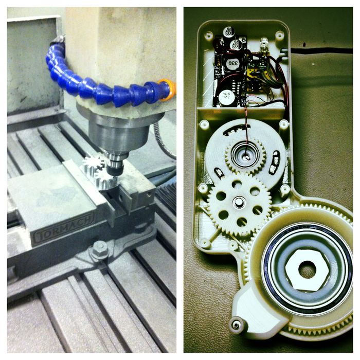 Left - Machining generator parts, Right - Inside the Atom