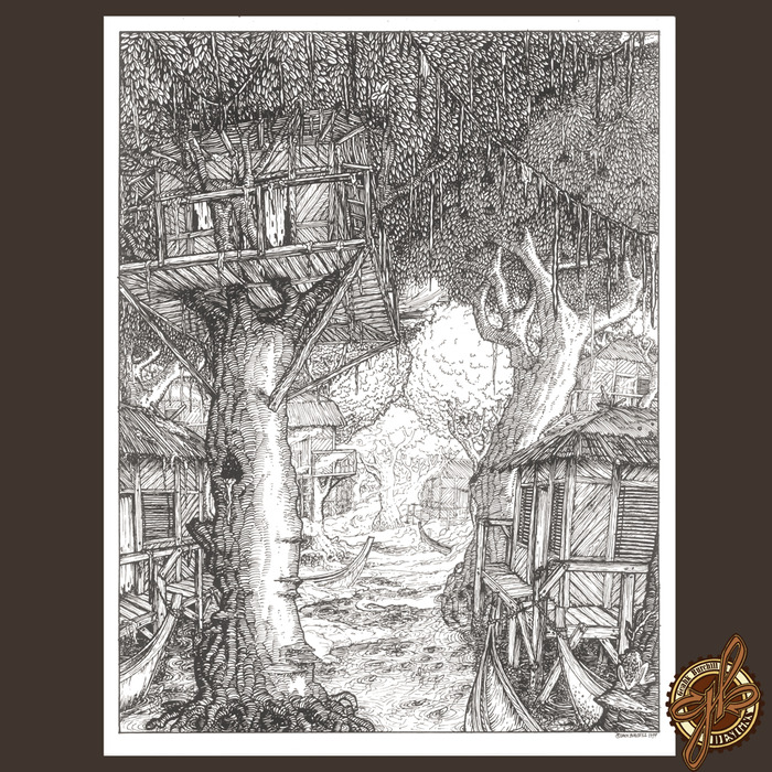 Free with your pledge of $20 or more, get this 8.5" x 11" Limited Edition Print of "Isachi", from the Rising Stone Series, on 80# archival paper ready for framing
