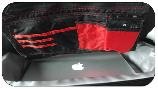 Battery is securely placed in a pocket