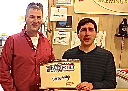 Tim and Paul at the Fairport Brewing Company