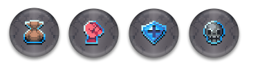 1" 'Status Effect' Button Pin Set