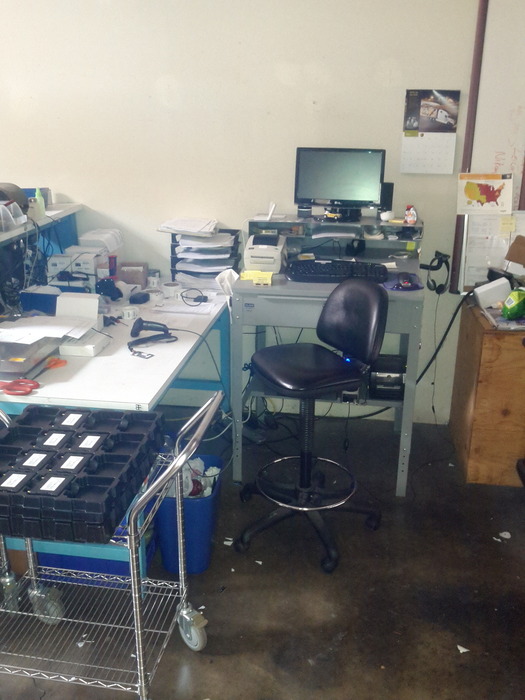 One of our workstations at our small R&D and final assembly facility in San Diego, CA