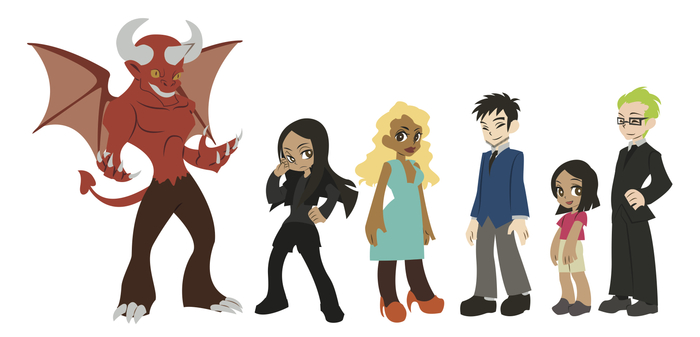 Layout of the characters that will appear in the 1st 3 episodes of Milan