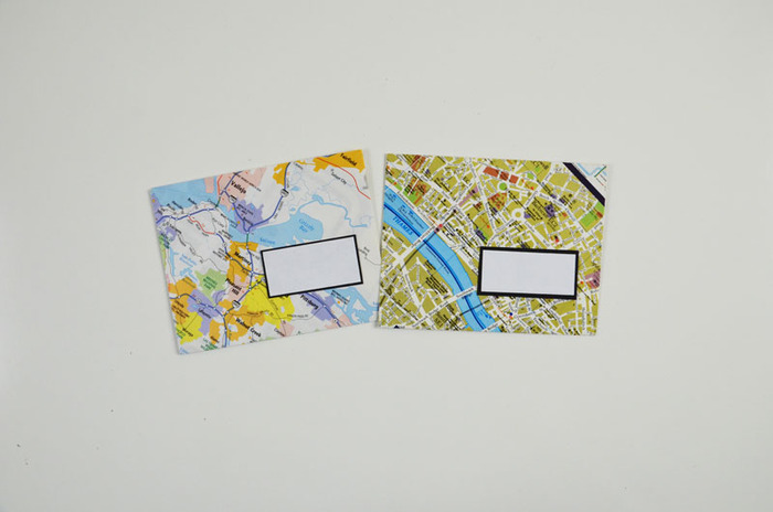 Envelopes made using maps