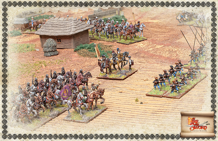 Swedish army on the battlefield.