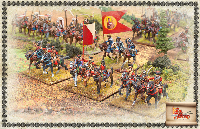 Polish cavalry on the battlefield.
