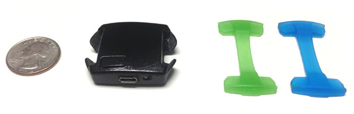The Rondo Motion case shown is a 3D printed prototype. Actual case will be injection molded and look much cleaner.
