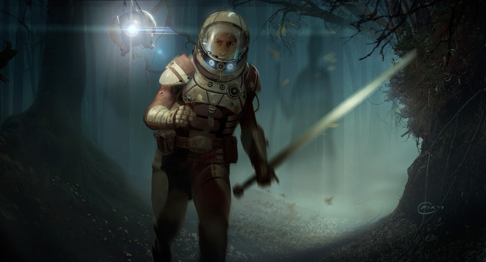 EXT. FANTASY-FOREST SEQUENCE - NIGHT by Colin Fix