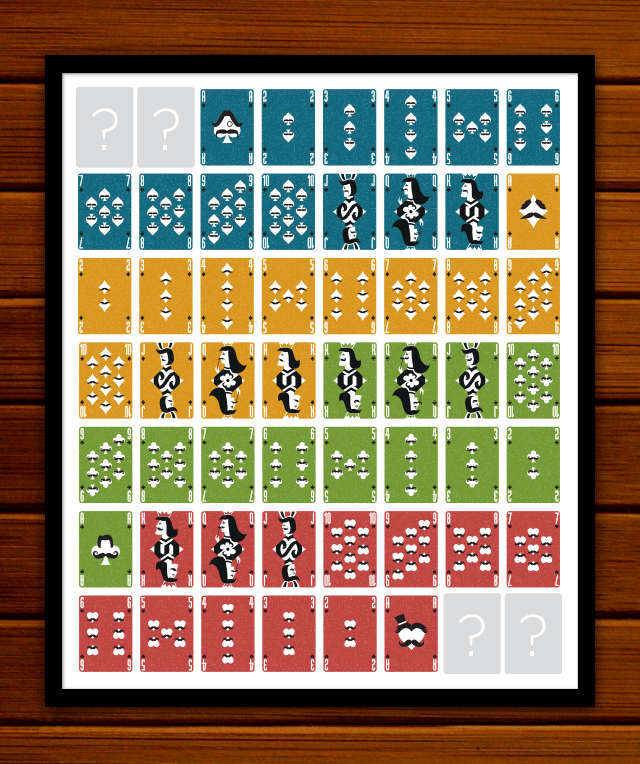 Mock up of uncut sheet (front side)
