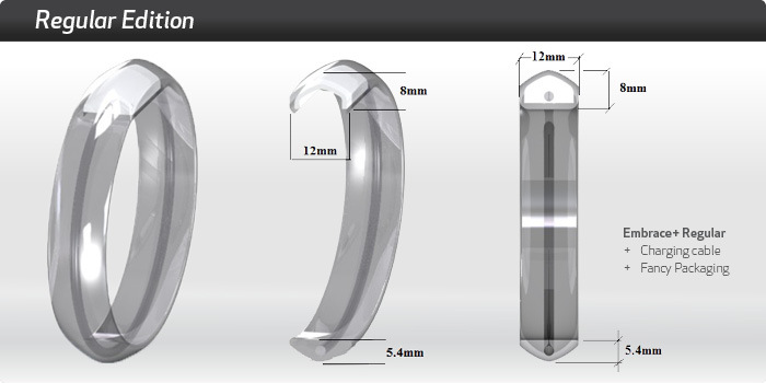 The design is 30% thinner on top than the prototype in our video and photos
