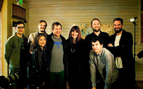 The crew after interviewing Jonathan Poneman and Megan Jasper of Sub Pop Records!