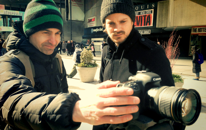 Director of Photography Tadd Sackville-West and Director Mark Evans