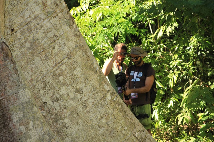 Rodrigo Goribar y Daniel Alanis en Tikal, Guatemala.