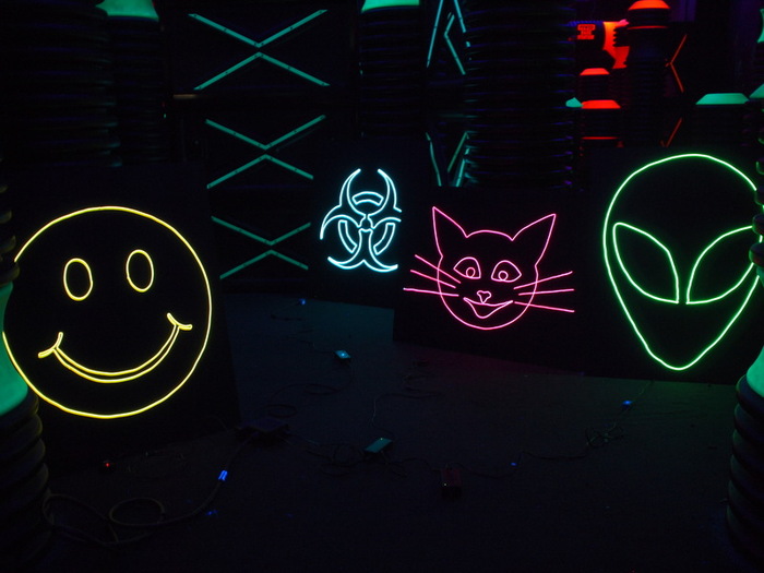 Lazer Raver EL Wire Panels by James DeVito & Becky Stern @ Adafruit Industries