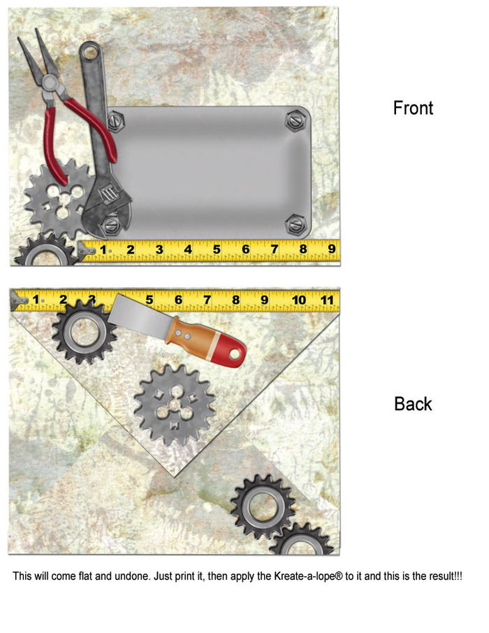 Another sample of the printable envelopes pack
