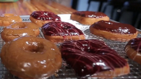 Maple Miso, Blueberry/Rosemary/Lime, Fruition Chocolate doughnuts!