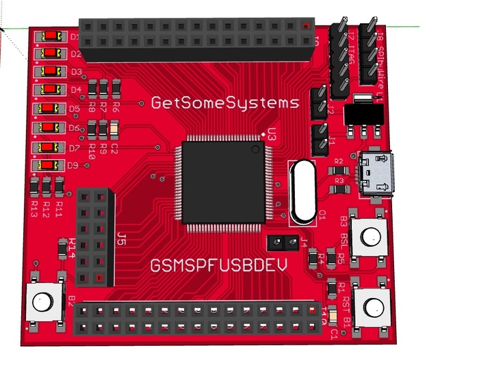 Top view PCB model