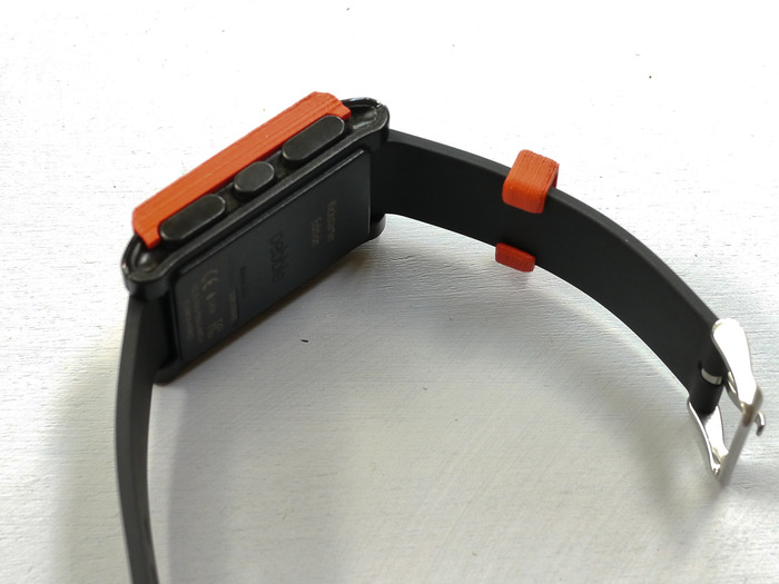 Rear view of Watch Band Loop with slot for easy installation and removal
