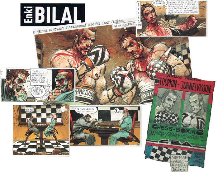 Original Chessboxing images from Enki Bilal's Froid Equateur