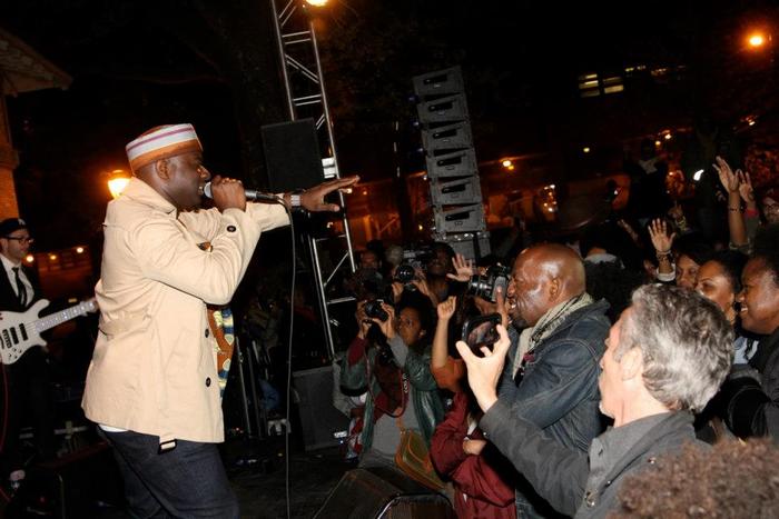 Blitz the Ambassador performing at Soul of Brooklyn Block Party.