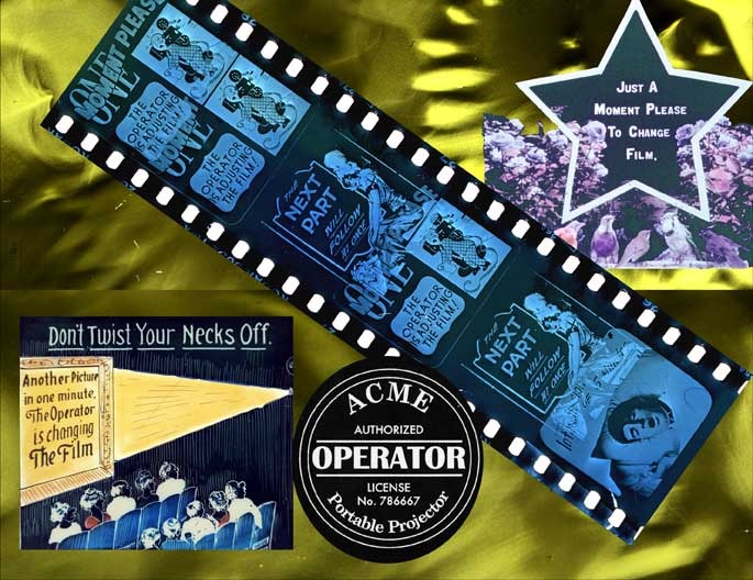 Collage made from images from the Muse of Cinema-2004, "Acme Projectionist"