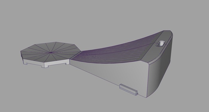Engineering drawing illustrating a platform section and center part