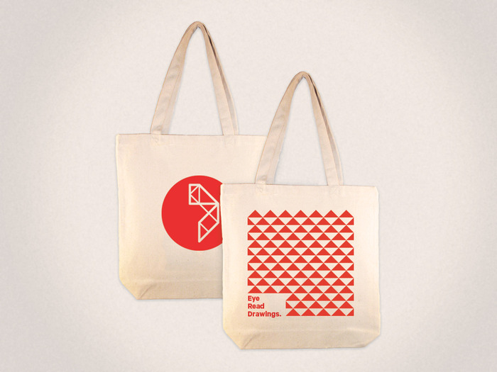 Custom screenprinted Draftery totebags