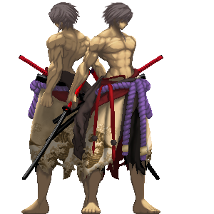 Idle stance facing left & right