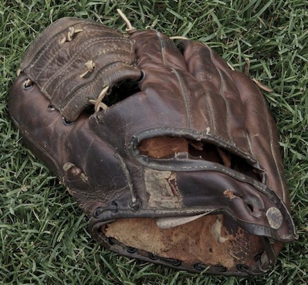 James Benning's childhood baseball glove (photo courtesy of JB)