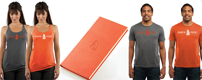 A peek at our new Chefs Feed shirts and, of course, the guidebook!