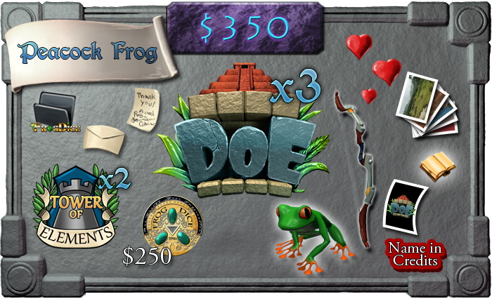 $350 - Peacock Frog (limit 50)