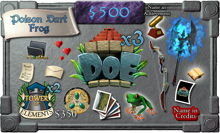 $500 - Poison Dart Frog (limit 20)