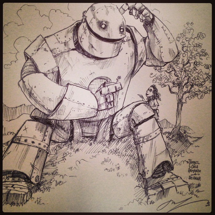 Here was a recent doodle creation for a family by Mark Ludy, created with his BIC MED ROUNDSTIC PEN (His tool of choice). Get something similiar with the "I Want Mark to Draw Me a Picture! +" along the RIGHT Side Column!