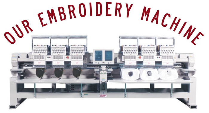 With this machine we will not only be able to embroider but also stitch down your cut out felt letters and more. Reference an example of this below in our bucket hat template.