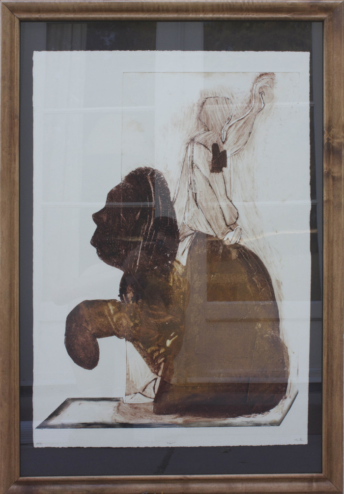 Rider - framed collagraph on paper - 27'' x 39'' - $350