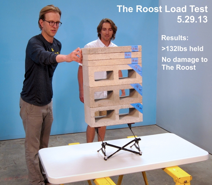 The Roost - Holding 132lbs of cinder blocks