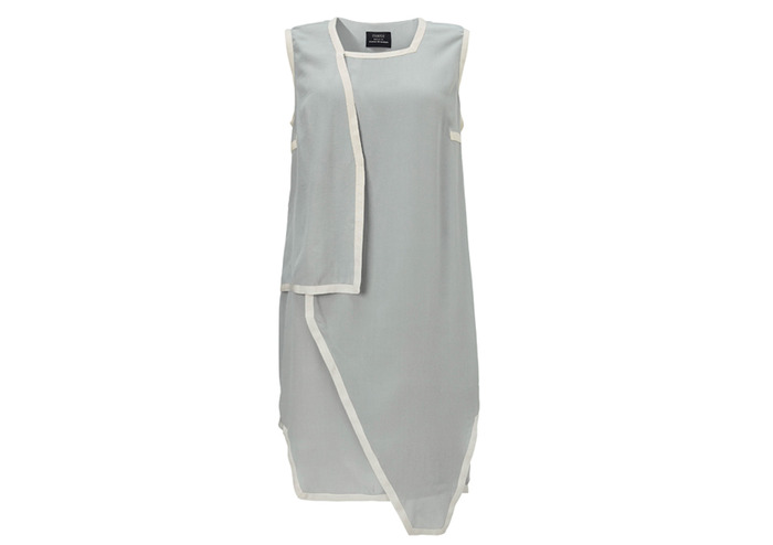 FRONT - Pledge $229 and select the SILK DRESS (GREY) PLAN 1 to get this piece - retail price $399