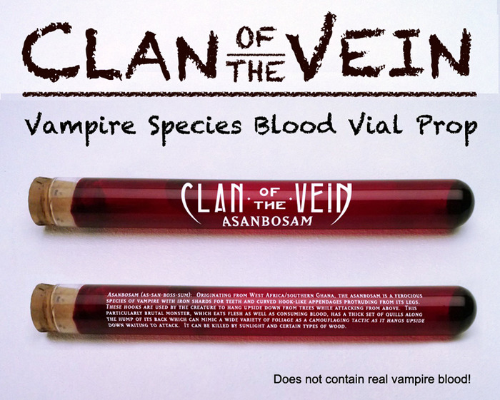 Clan of the Vein Vampire Species Blood Vial prop