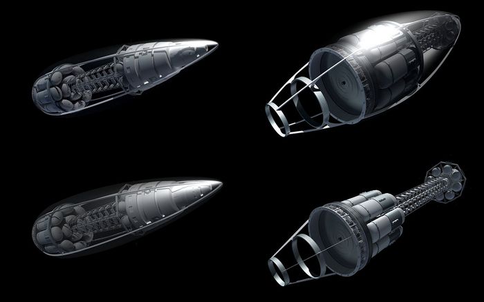 Icarus "Mark Series" spacecraft prototype, showing work in progress.