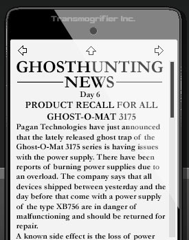The game will feature news on a regular basis brought to your in-game smartphone (or to your real one, see Stretchgoals).