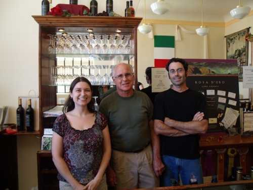 Family photo in the tasting room