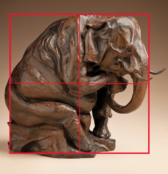A quick square-based analysis to assist drawing a complex subject
