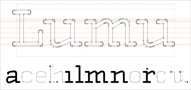 Lumu typeface to meet our vision, thanks to Domen Fras.