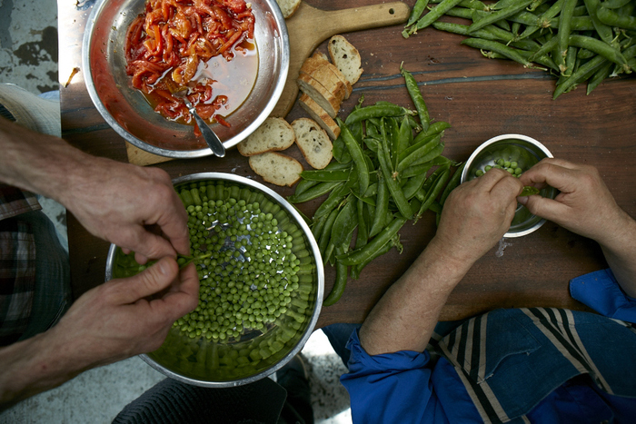 Prepping for Dinner (photo by Laurie Frankel)