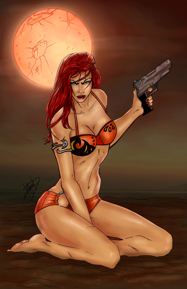 Alternate Cover Art by Damion Kendrick and Colors by Stephanie Slabaugh, if the Kickstater reaches $2,500 we will print this cover as well see below.