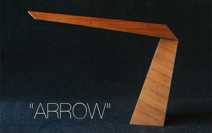 The "Arrow" LED task lamp (Walnut veneer) is for working or reading, and comes with a smartphone USB port to charge your battery.