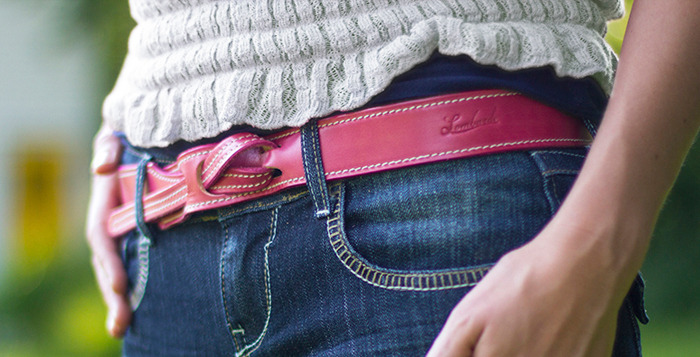 Lombardi Leather Buckle-Less Belt