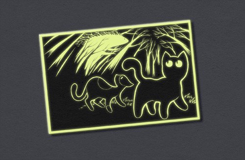 A Mockup of the Glow-in-the-dark Stickers!