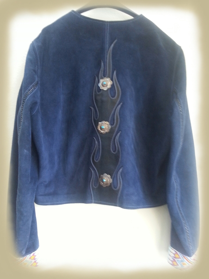 Back of Blue Suede Jacket