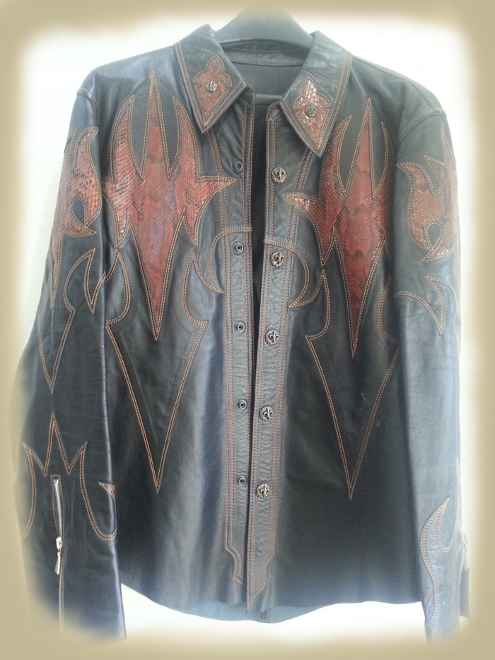 One Of A Kind Leather Jacket worn on stage by Chuck Negron